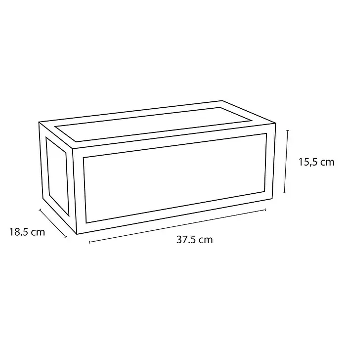 Differnz Handdoekenrek - 18,5 x 37,5 x 15,5 cm, Metaal, Mat Zwart - Blauwdruk
