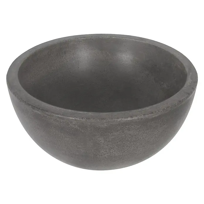 Differnz Waskom Boomer - Ø x h: 20 x 11 cm, Zonder overloop, Grijs - Diagonaal zicht