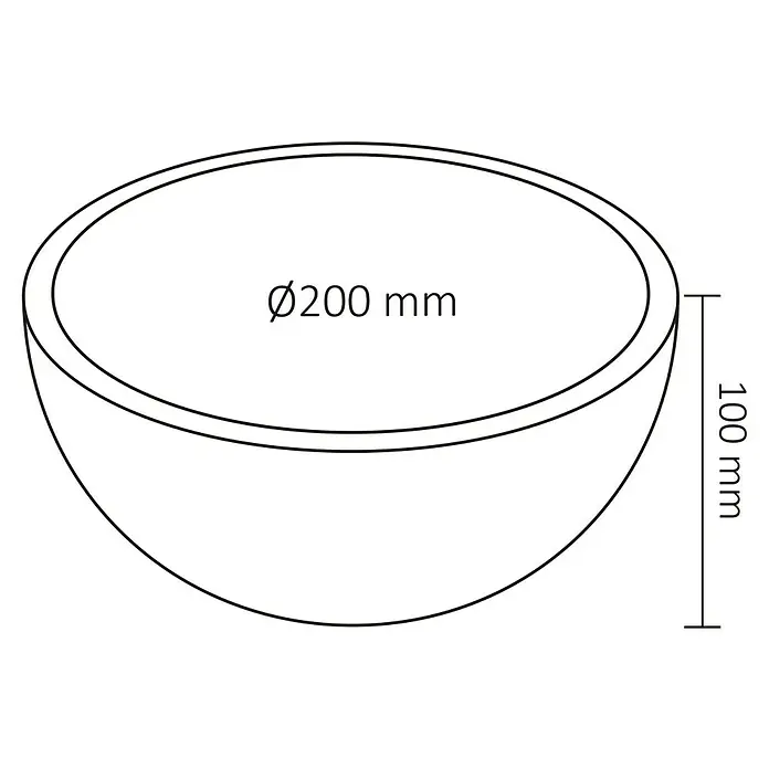 Differnz Waskom Boomer - Ø x h: 20 x 10 cm, Zonder overloop, Wit - Blauwdruk