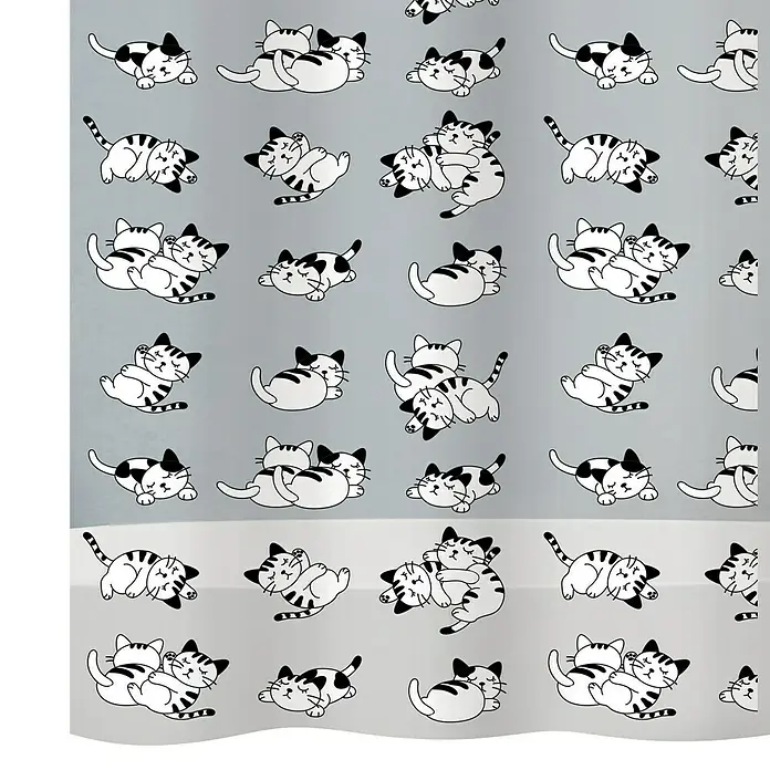 Diaqua Duschvorhang Cat - 180 x 200 cm - Vorderansicht