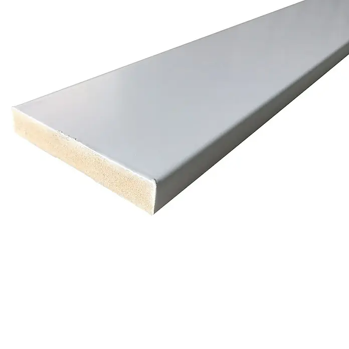 Rufete Tapeta MDF - 70 mm x 225 cm, Blanco, 1 ud. - Primer plano