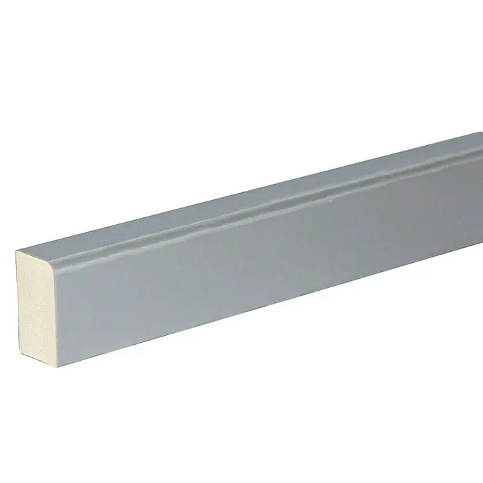 Rufete Perfil cuadrado WPC - 2,24 m x 15 mm x 25 mm, WPC, Aluminio - Primer plano