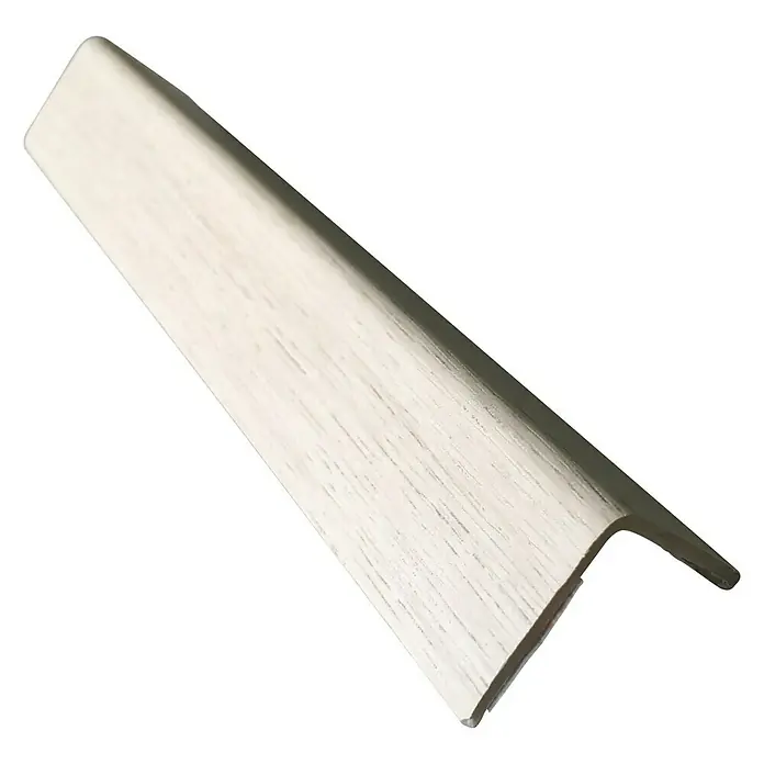 Rufete Canto de PVC adhesivo Roble Polar - L x An x Al: 25 mm x 25 mm x 2,6 m - Vista angular