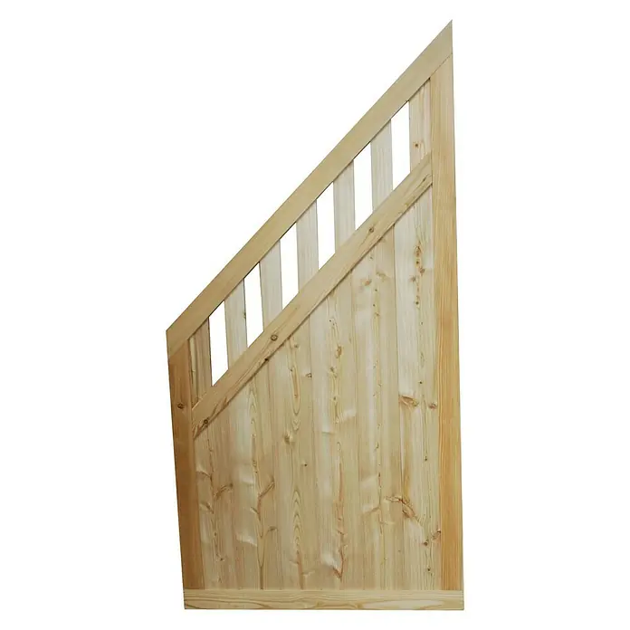 Sichtschutzelement Pinzgau - Abschluss-Element, B x H: 90 x 180 cm, Holz, Natur - Vorderansicht