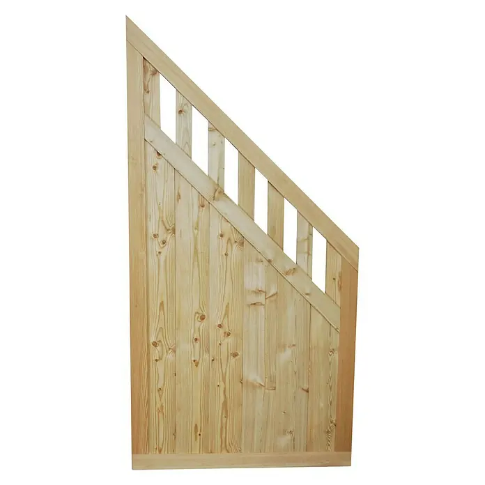 Sichtschutzelement Pinzgau - Abschluss-Element, B x H: 90 x 180 cm, Holz, Natur - Vorderansicht