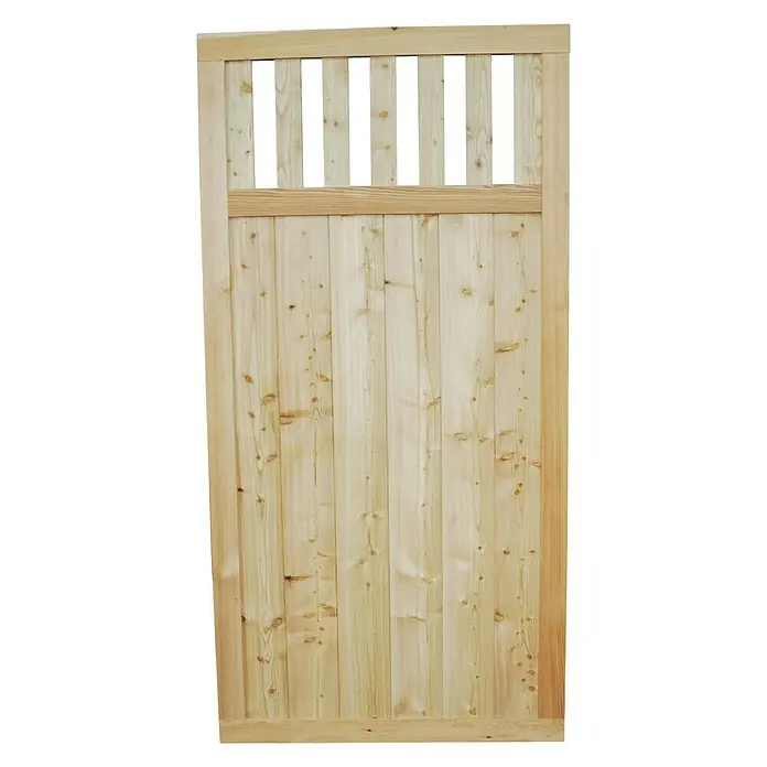 Sichtschutzelement Pinzgau - Haupt-Element schmal, B x H: 90 x 180 cm, Holz, Natur - Vorderansicht