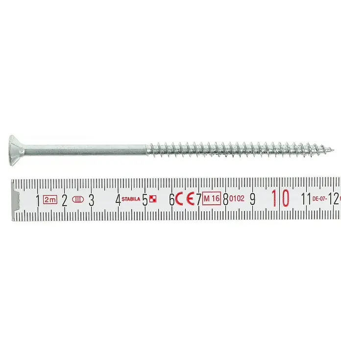 Profi Depot Spanplattenschraube VZ - Ø x L: 6 x 120 mm, 50 Stk., Verzinkt - Draufsicht