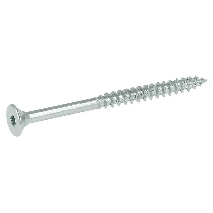 Profi Depot Spanplattenschraube VZ - Ø x L: 6 x 80 mm, 100 Stk., Verzinkt - Diagonale Ansicht