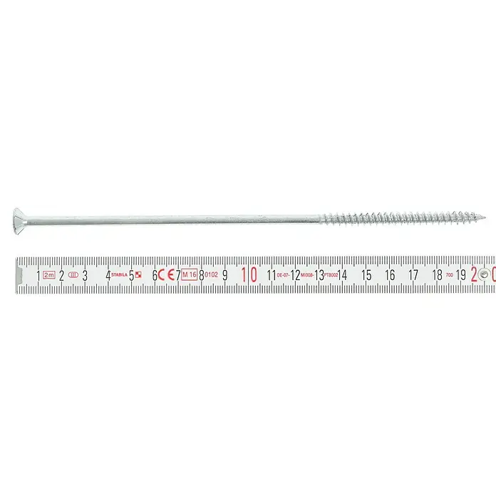 Profi Depot Spanplattenschraube VZ - Ø x L: 6 x 200 mm, 50 Stk., Verzinkt - Draufsicht