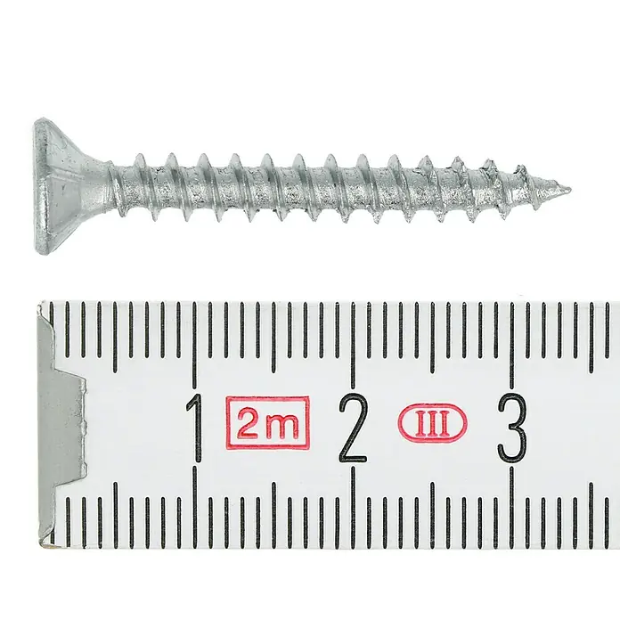 Profi Depot Spanplattenschraube VZ - Ø x L: 4,5 x 35 mm, 500 Stk., Verzinkt - Draufsicht