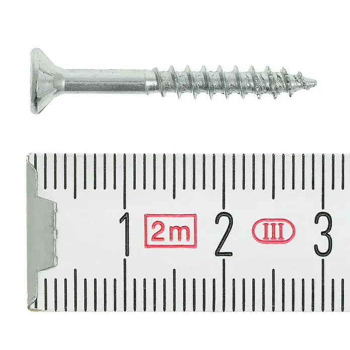 Profi Depot Tornillo para madera - Ø x L: 3,5 x 30 mm, 200 uds., Zincado, Ranura en forma de cruz Pozidriv - Vista superior