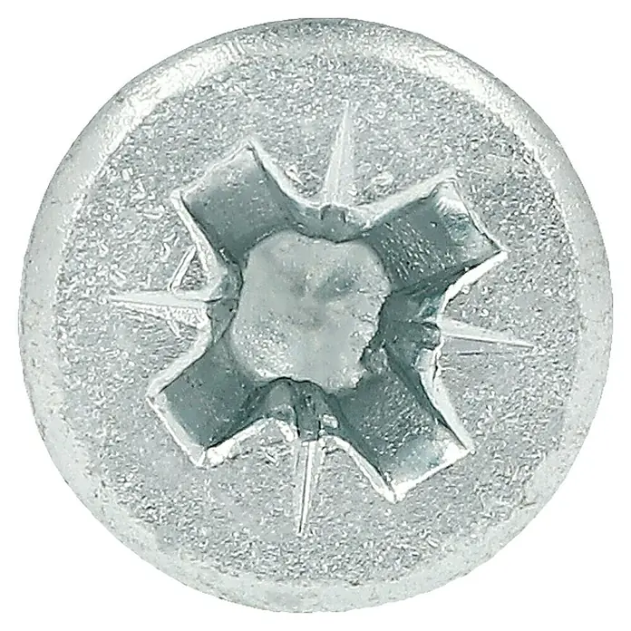 Profi Depot Tornillo para madera - Ø x L: 4 x 25 mm, 200 uds., Zincado, Ranura en forma de cruz Pozidriv - Primer plano
