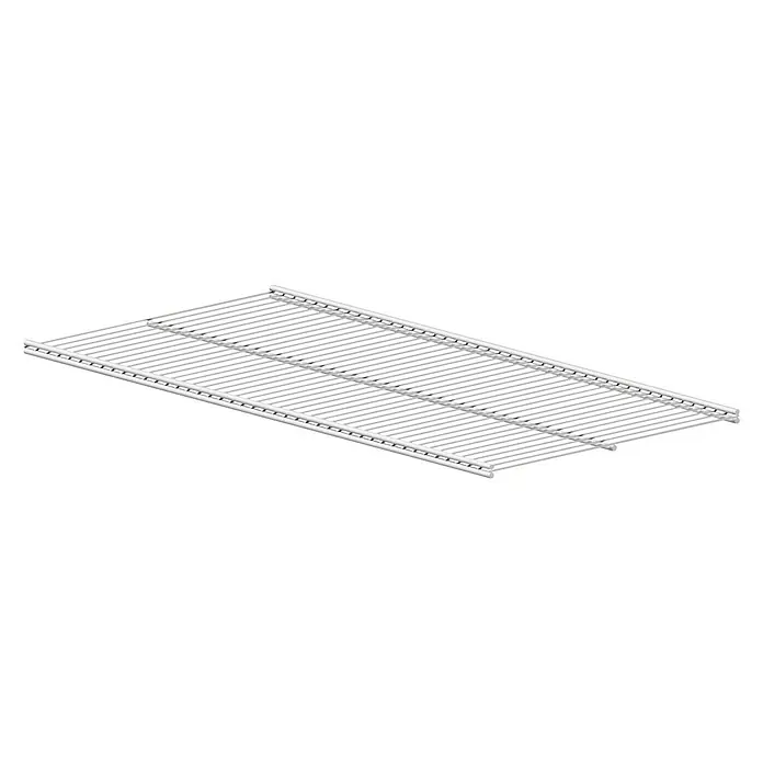 Lundbergs Gitterfachboden - L x B x H: 1.226 x 305 x 14 mm, Weiß, Geeignet für: Regale - Vorderansicht