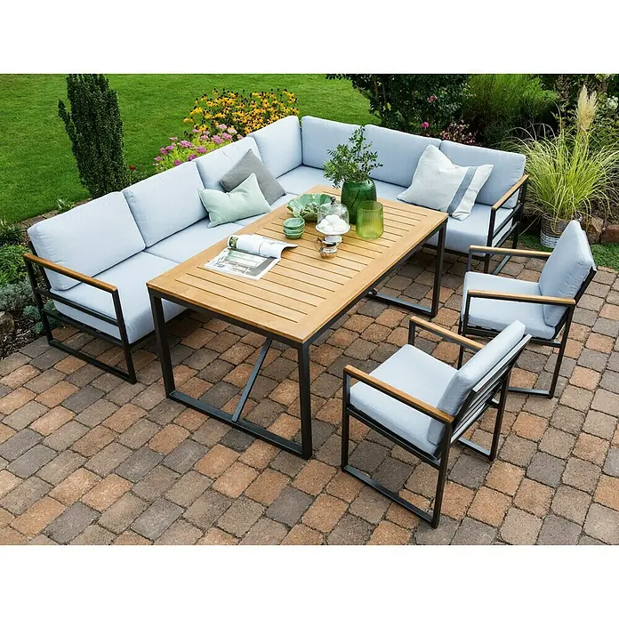 MWH Felino Gartentisch - 160 x 90 cm, Teakholz - Stimmungsaufnahme