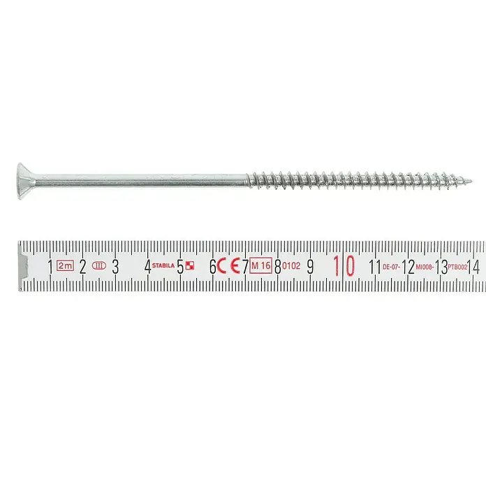 Profi Depot Spanplattenschraube VZ - Ø x L: 6 x 140 mm, 50 Stk., Verzinkt - Draufsicht