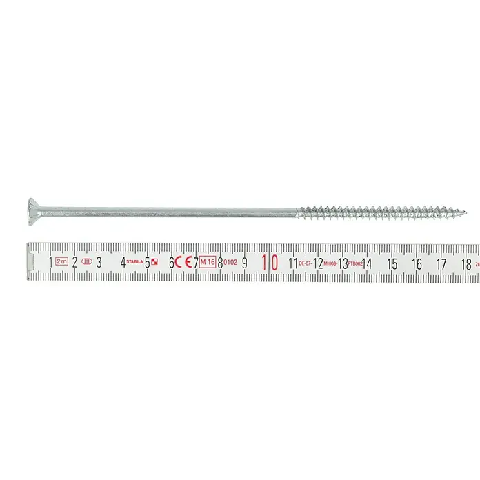 Profi Depot Spanplattenschraube VZ - Ø x L: 6 x 180 mm, 50 Stk., Verzinkt - Draufsicht