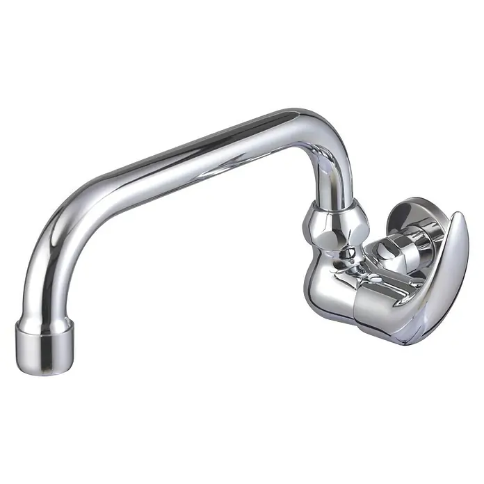 Clever Grifo monomando de pared 1 agua Ammer - Cromo, Brillante, Caño horizontal