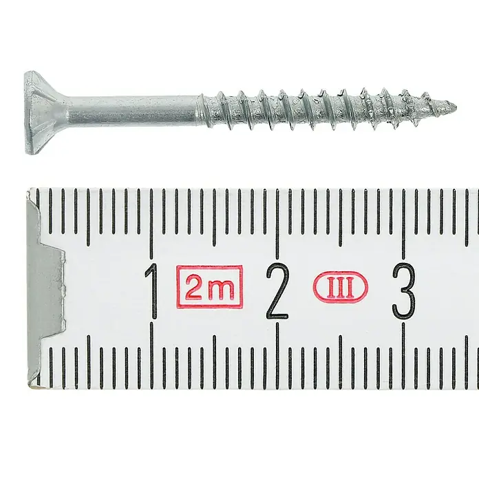 Profi Depot Tornillo para madera - Ø x L: 3,5 x 35 mm, 200 uds., Zincado, Ranura en forma de cruz Pozidriv - Vista superior