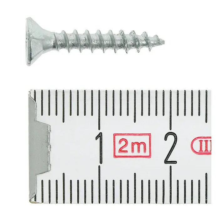 Profi Depot Tornillo para madera - Ø x L: 3,5 x 20 mm, 200 uds., Zincado, Ranura en forma de cruz Pozidriv - Vista superior