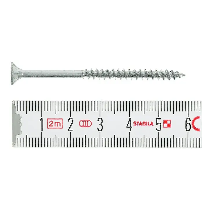 Profi Depot Spanplattenschraube VZ - Ø x L: 4 x 60 mm, 500 Stk., Verzinkt - Draufsicht