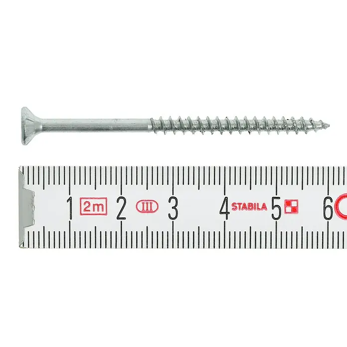 Profi Depot Tornillo tirafondo VZ - Ø x L: 4 x 60 mm, 200 uds., Zincado - Vista superior