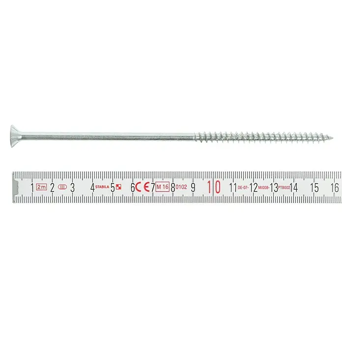 Profi Depot Spanplattenschraube VZ - Ø x L: 6 x 160 mm, 50 Stk., Verzinkt - Draufsicht