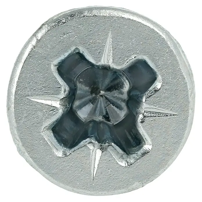 Profi Depot Tornillo para madera - Ø x L: 3,5 x 25 mm, 200 uds., Zincado, Ranura en forma de cruz Pozidriv - Primer plano