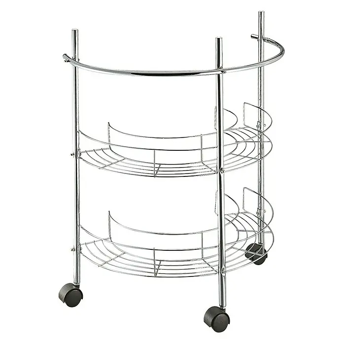 MSV Carro con ruedas bajo lavabo - L x An x Al: 34 x 52,5 x 66,5 cm, Cromo