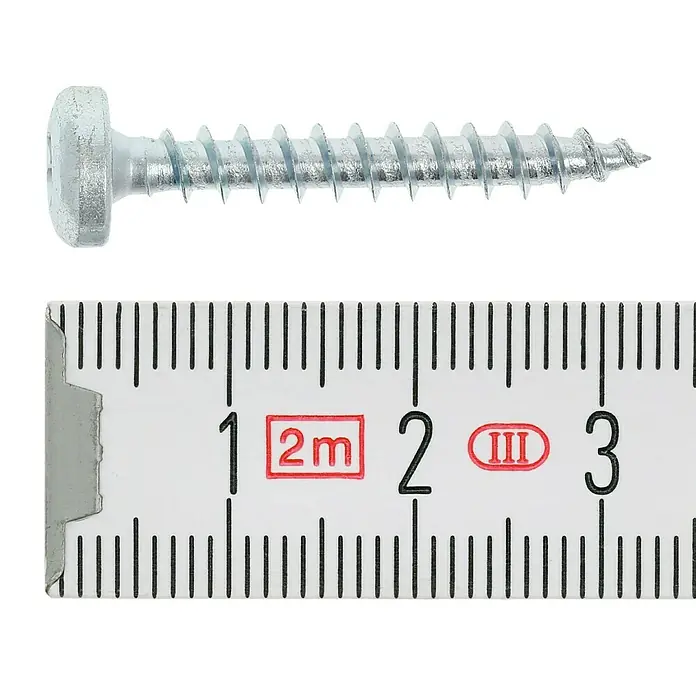 Profi Depot Tornillo tirafondo VZ - 4,5 x 30 mm, 200 uds., Zincado, TX para accionamientos TORX - Vista superior