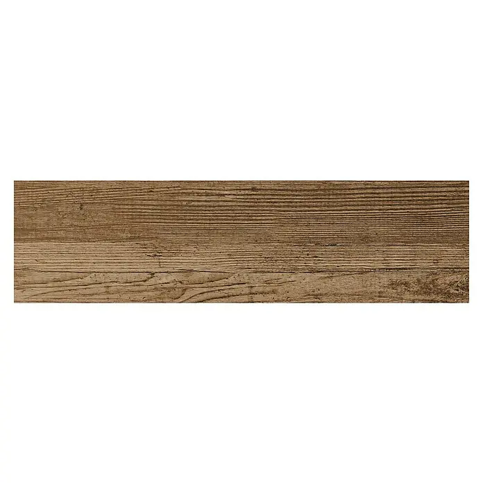 Pavimento porcelánico Paolo - 24 x 88 cm, Marrón, Estilo madera - Vista superior