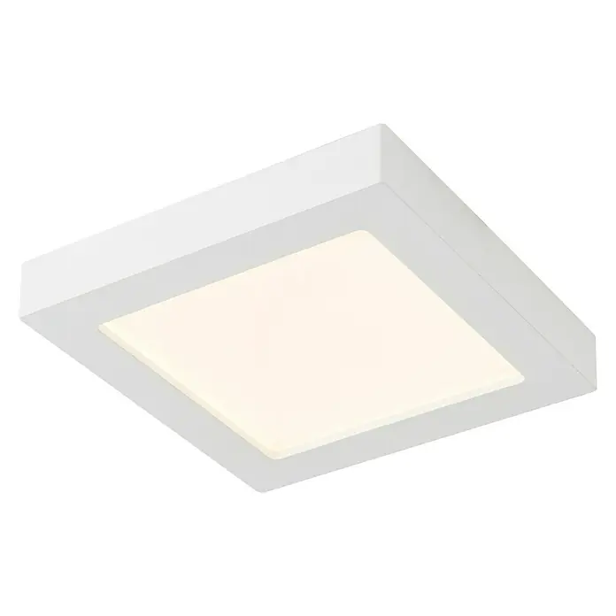 Globo Plafondlamp Svenja - l x b x h: 227 x 227 x 35 mm, Wit - Zicht van beneden