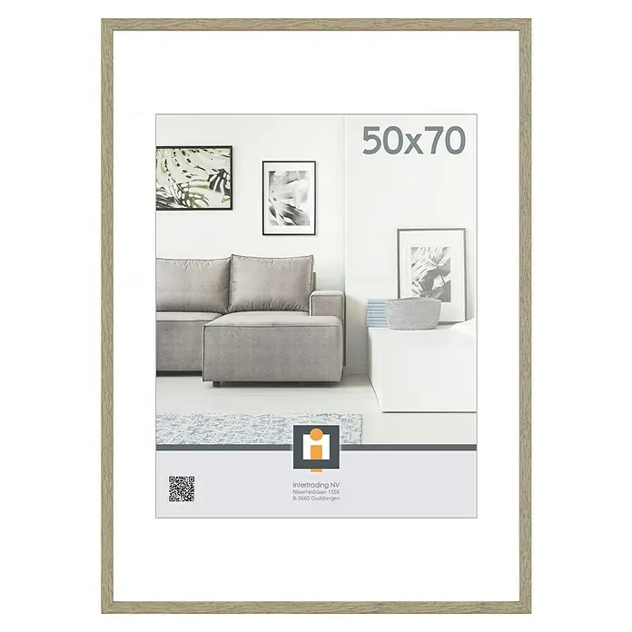 Intertrading Wissellijst Madrid - Vintage Eik, 70 x 50 cm, Kunststof - Vooraanzicht