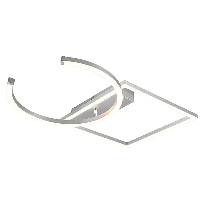 Reality Leuchten LED-Dekoleuchte PIVOT - 23,5 W, L x B x H: 54,5 x 42 x 7,7 cm - Diagonale Ansicht
