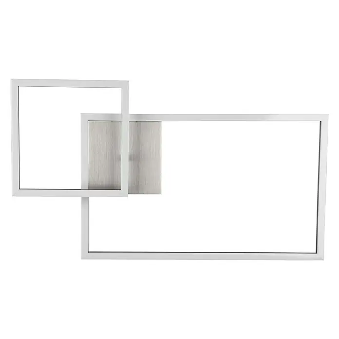 Reality Leuchten LED-Deckenleuchte Padella - 25 W, L x B x H: 63,5 x 37 x 7,5 cm, Nickel, Warmweiß - Ansicht von unten