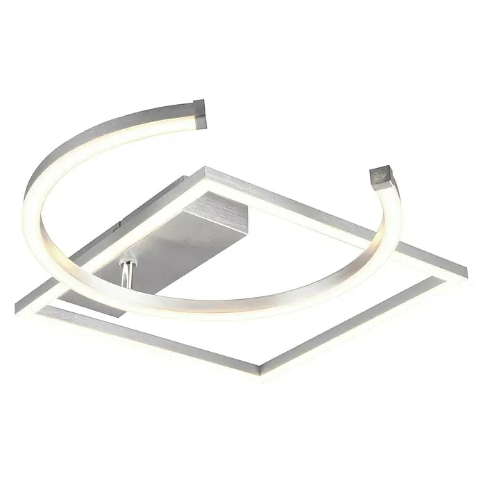 Reality Leuchten LED-Dekoleuchte PIVOT - 23,5 W, L x B x H: 54,5 x 42 x 7,7 cm - Diagonale Ansicht