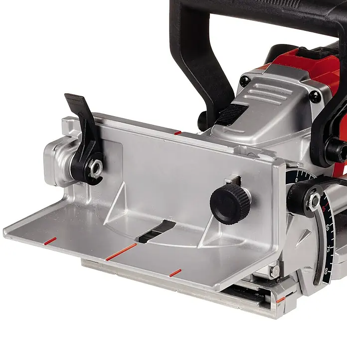 Einhell Power X-Change Akku-Flachdübelfräse TE-BJ 18 Li - Solo - 18 V, Ohne Akku, Leerlaufdrehzahl: 6.500 U/min - Detailaufnahme