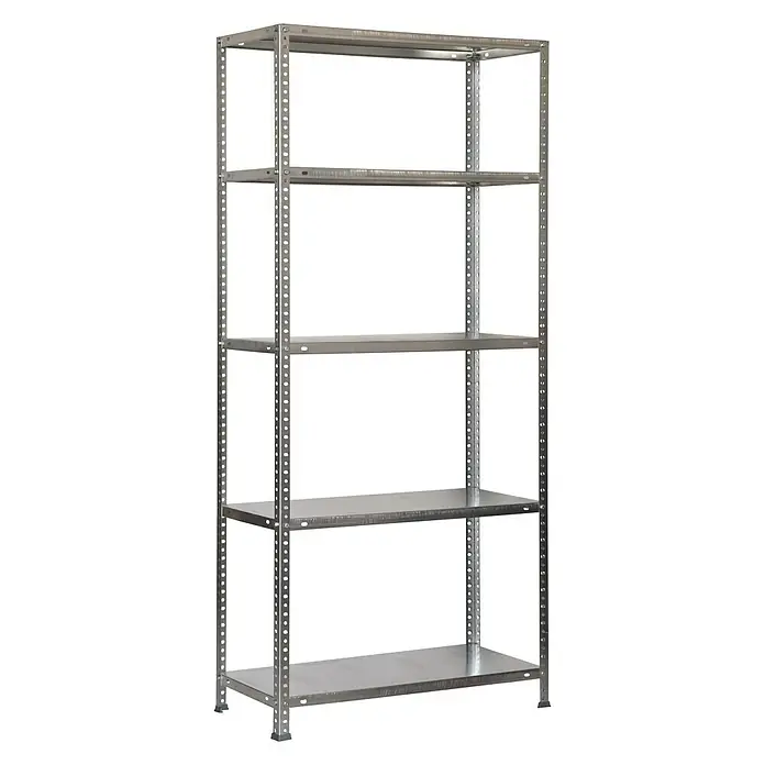 Simonrack Simonclassic Estantería metálica Advantage Plus - L x An x Al: 40 x 100 x 200 cm, Capacidad de carga: 75 kg/balda, Número de baldas: 5 ud., Atornillado, Galvanizado - Vista frontal