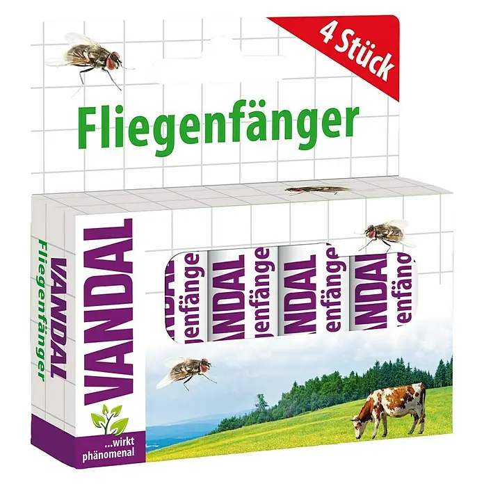 Vandal Fliegenfänger Natural - 4 Stk. - Diagonale Ansicht