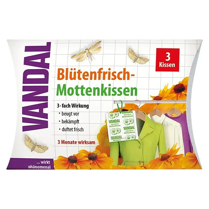 Vandal Mottenschutz - 3 Stk., Schutz gegen: Kleidermotten - Vorderansicht