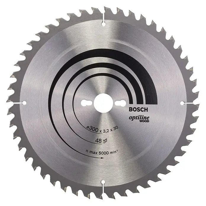 Bosch Kreissägeblatt Optiline Wood - 300 mm, Bohrung: 30 mm, 48 Zähne - Vorderansicht