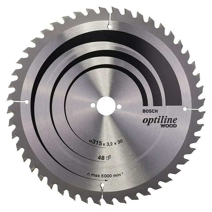 Bosch Kreissägeblatt Optiline Wood - 315 mm, Bohrung: 30 mm, 48 Zähne - Vorderansicht