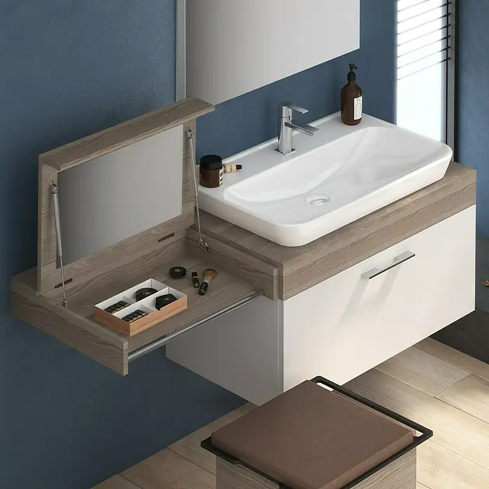 Camargue Loft Schminkkonsole - 50 x 60 x 11 cm, Eiche Cordoba - Stimmungsaufnahme
