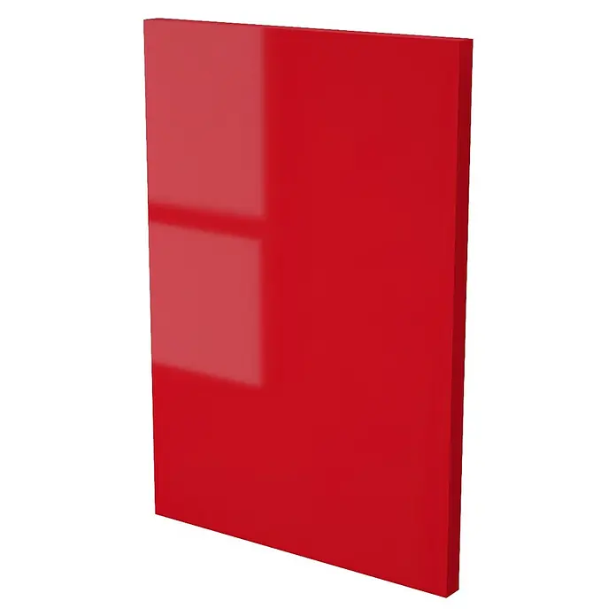 Top Elba Elemento lateral mueble cocina - An x Al: 60 x 145 cm, Rojo brillo - Vista angular