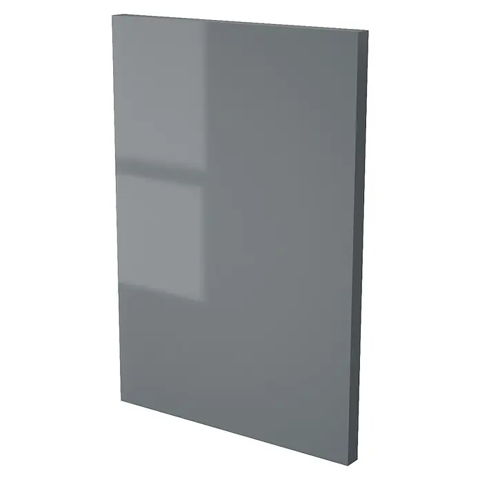Top Elba Elemento lateral mueble cocina - An x Al: 60 x 215 cm, Antracita brillo - Vista angular