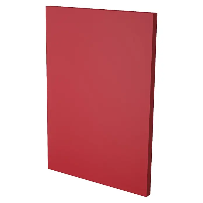 Top Elba Frontal mueble cocina - An x Al: 59,7 x 34,8 cm, Rojo mate - Vista angular