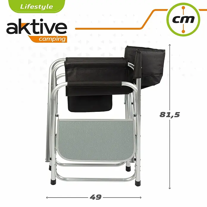 Aktive Silla plegable Director - An x Pr x Al: 57 x 48 x 81 cm, Poliéster - Dibujo técnico