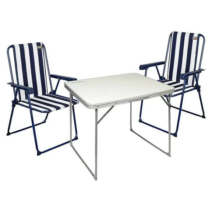 Aktive Conjunto de muebles Boris - 3 pzs., Blanco, Azul - Vista angular