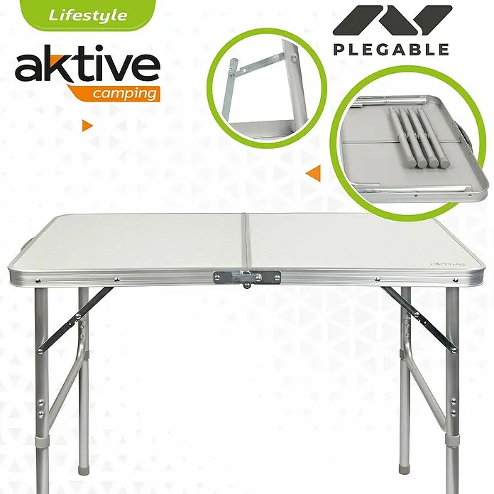 Aktive Mesa plegable - L x An: 90 x 60 cm, Madera - Dibujo técnico