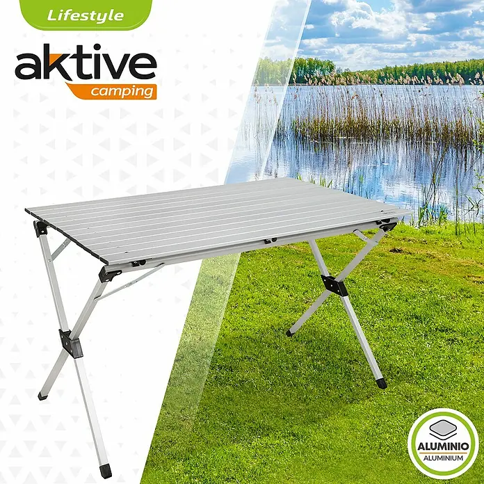 Aktive Mesa plegable - L x An: 110 x 70 cm, Aluminio - Foto ambiente