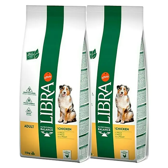 Affinity Libra Pienso seco para perros Adult - 30 kg, Pollo - Vista angular